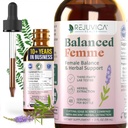Rejuvica Health Balanced Femme - Advanced Female Balance Support Supplement - Liquid Delivery for Better Absorption - Vitex, Dong Quai, Black Cohosh, Maca Wild Yam &amp; More!