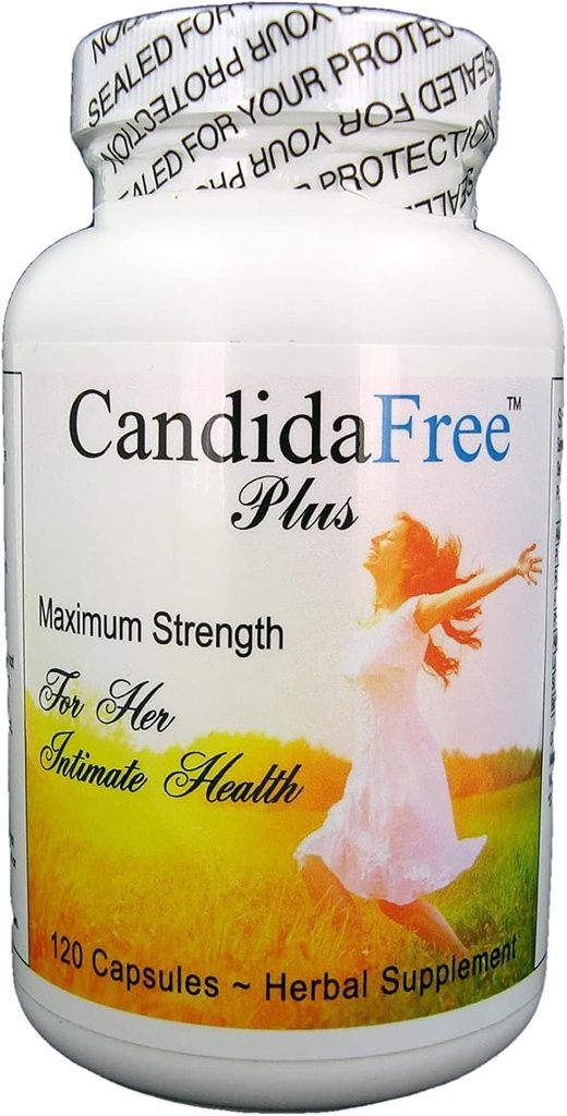Candida-Free Natural Balance Support Formula for Yeast Overgrowth Cleanse and Detox for Women. 120 cápsulas Vegan.