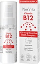Vitamina B12 Spray 500 mcg (150 Servings) - Complejo MHA de Absorción Rápida (Metilcobalamina, Hidroxicobalamina, Adenosylcobalamina) - Vegano, No GMO, Suplemento B12 Líquido