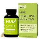 HUM Flatter Me Digestive Enzymes for Women ' Men, Digestive Health Bloating Suplemento con Ginger &amp; Peppermint Leaf, Fast Acting Anti Bloat Pills Multi Enzyme for Debloating, Vegan, 60 cápsulas