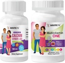 BariatricPal 30-Day Bariatric Vitamin Bundle Multivitamina ONE 1 por día! Chewable con hierro de 45 mg - Cereza mixta y Citrato de calcio de fácil cigarro (600 mg) y tabletas decoradas D3