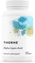 THORNE - Ácido alfa-Lipoico - 300 mg - Suplemento para Detox Hígado, Apoyo Antioxidante, Salud Nerve y Afeitación Mental* - 60 Servimientos