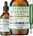 Liquid Super Greens Drops ← Powerful Antioxidants ← Immune Support TEN Digestive Health TEN Peppermint Flavor Silencio por La Vida Saludable para mí ← 2oz - 30 Day Supply