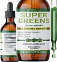 Liquid Super Greens Drops ← Powerful Antioxidants ← Immune Support TEN Digestive Health TEN Peppermint Flavor Silencio por La Vida Saludable para mí ← 2oz - 30 Day Supply
