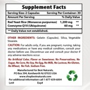 Mejores Naturales Rice de levadura roja con COQ10 & Niacina 500 mg