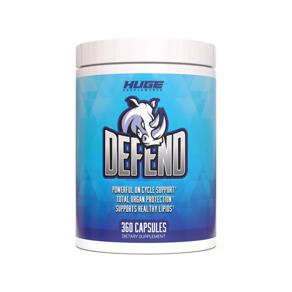 Defend Cycle Support - Most Stacked & Complete Organ Protection, Liver Support, Kidneys, Heart, Prostate & Immune System On Cycle - Contains NAC, TUDCA, Milk Thistle, Astragalus & More (360 Capsules)