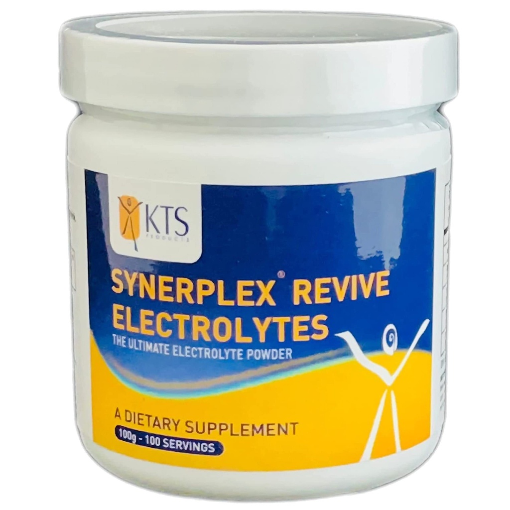 Synerplex® Revive Electrolyte Powder es la mejor y más completa fórmula electrolítica disponible. Ayuda a hidratar, desintoxicar y reducir el calambre