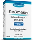 EuroMedica EurOmega-3 - Suplemento dietético con EPA &amp; DHA - Omega-3 Tabletas para el apoyo al cerebro y la salud cardíaca - Suplemento nutricional con ácidos grasos esenciales " Peptides - 60 Tablets