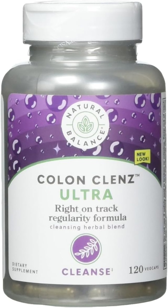Natural Balance Ultra Colon Clenz ← Herbal Colon Cleanse " Detox Supplement TEN Gentle " Dependable Overnight Fórmula ← 120 Vegetarian Capsules
