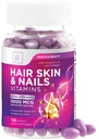 Peluquería, Esquía y uñas Vitaminas para Mujeres - Biotina 5000mcg para apoyar el crecimiento del cabello con aceite de argán, colágeno &amp; ácido hialurónico, hermosa, piel más fuerte, cabello &amp; uñas Suplemento de vitamina - 120 Softgels