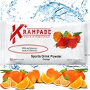 Krampade Original 2K - 2000 mg Potassium Electrolyte Powder Drink Mix  Cramp Relief - Hydration - Aumento del rendimiento ← Orange - 20 Single Serving Packets