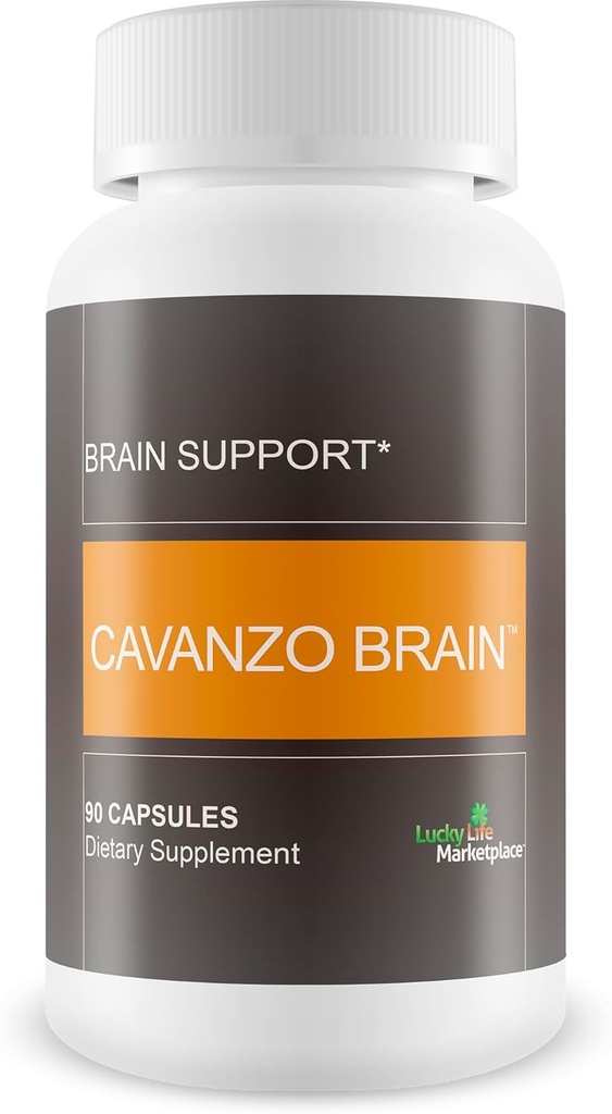 Cavanzo Brain Support - Suplemento de apoyo cerebral Mejorar el enfoque de memoria y la función cerebral - Memoria - Enfoque - Claridad - Recuperación - Cavanzo Frankincenso mejorada Formulación de cápsulas