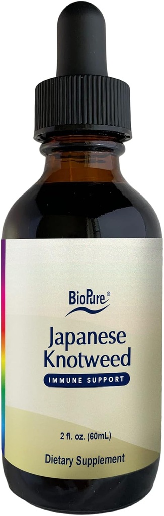 BioPure Japonés Knotweed Herbal Tintura – Potente Extracto Botánico Rico en Polifenoles Incluye Resveratrol para apoyar la función del hígado, la salud celular y el equilibrio del microbioma – 2 fl oz