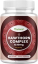 Alta resistencia Hawthorn Berry Capsules - Puro Antioxidante Hawthorn Berry Suplemento con hoja y extracto de flores 4:1 para el corazón saludable y la digestión - Apoyo energético para hombres &amp; mujeres - 240 Conde Pack