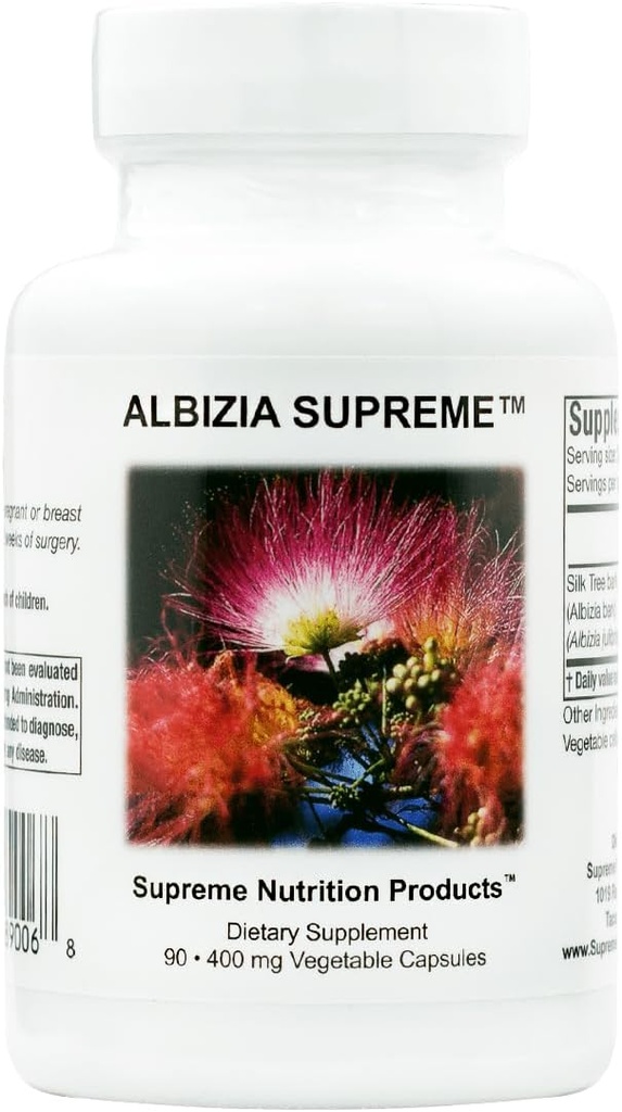 Nutrición suprema Albizia Supreme, 90 Pure Silk Tree Bark Vegetarian Capsules