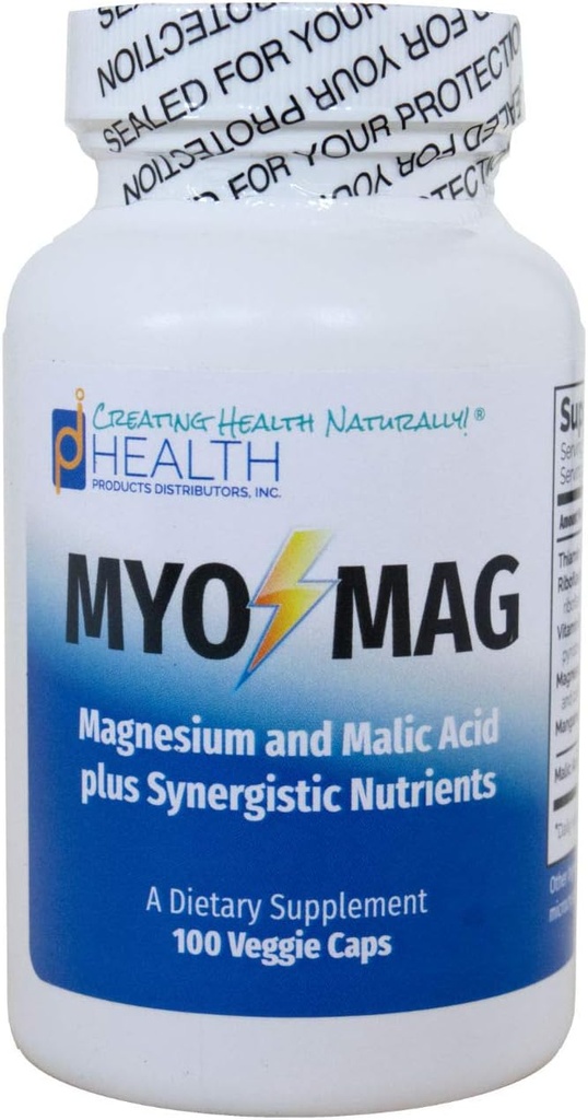 MYO-MAG – Magnesium Energy Enhancer (100 caps) – Synergistic Magnesium and Malic Acid Formula with Coenzyme B Vitamins (B1, B2, B6) – Apoya la Producción Energética, Metabolismo, Muscles, Enzyme Systems