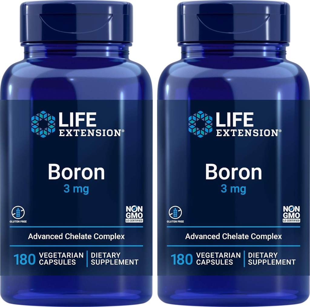 Boron 3 mg 180 caps (Pack of 2)