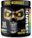 ¡JNX lanza la maldición! Pre Workout Powder for Men &amp; Women, Caffeine, Beta-Alanine, Creatine, L-Citrulline, 50 Servings, Sour Candy Flavor – Boost Energy, Strength & Focus