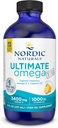 Nordic Naturals Ultimate Omega Xtra Liquid, Lemon Flavor - 8 oz - 3400 mg Omega-3 + 1000 UI Vitamina D3 - EPA & DHA - Brain, Heart, Joint, & Immune Health - Non-GMO - 48 Servings