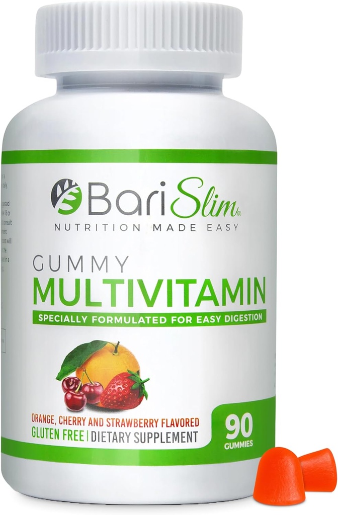 BariSlim Bariatric Chewable Gummies Multivitamínica - Vitamina Gummy Especialmente Formulada para Pacientes Después de la Pérdida de Peso Cirugía - Fácil de digerir &amp; Gran Sabores de Frutas Tácticas