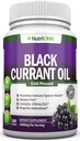 Black Currant Oil - 1000 Mg - 180 Softgels - Cold-Presed Puro Currant Seed Oil - Hexane Gratis - 140mg GLA Por Serving - Regulates Hormonal Balance - Great For Immune System, Hair and Skin