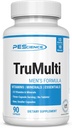 PEScience TruMulti Multivitamínico para Hombres, Fórmula diaria con vitamina C Premium, D, Zinc, Chromium Picolinate Suplemento para Immune Support, Minerales Chelated, 90 cápsulas fáciles de absorber