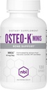 Soporte de bonificación NBI Osteo-K - Complejo mini-vitamina D & K con suplemento de citrato de calcio Silencio 45mg Vitamina K2 (MK4) para la salud de huesos fuertes " Función permanente 120ct Veggie Capsules