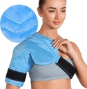 Paquete de hielo de hombro REVIX para la terapia fría de manguito de rotor, paquete de hielo de brazo Gel para lesiones Reutilizable, solución de compresión de frío flexible para recuperación posterior al entrenamiento, fatiga y molestias de hombro, azul