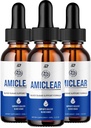 Caídas Amiclear Fórmula saludable - Suplemento dietético gotas líquidas Amiclear de fuerza extra, semillas de uva, gotas amiclear Comentarios (3 Pack - 180 ML)
