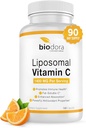 Vitamina Liposomal C, Sistema Inmunitario Sano, soporta la salud cardíaca, el nivel de energía mejorado, propiedades antioxidantes, 1400 mg por servidumbre, 180 cápsulas