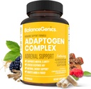 Complemento de Apoyo Adrenal con Ashwagandha, Basil Santo, Rhodiola Rosea ← Apoyo Saludable Cortisol Levels and Stress Relief, Reduce Fatigue TEN 60 Capsules