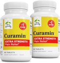 Terry Naturalmente Curamin Extra Strength - Curcumin " Boswellia for Healthy Circulation Support - Turmeric Supplement to Support Joints, Muscle Health " Endorphin Production - 60 Tablets (Pack of 2)