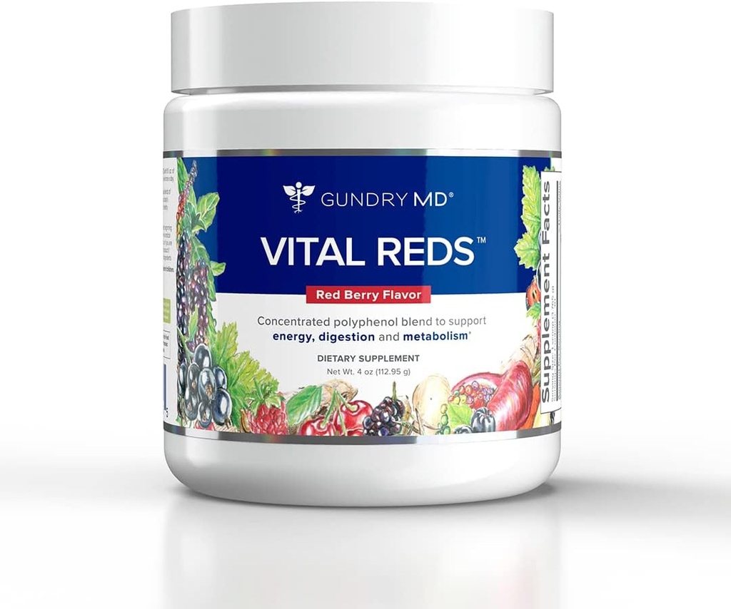Gundry MD Vital Rojos concentrados Polyphenol Blend Suplemento dietético 4 oz (112,95g)