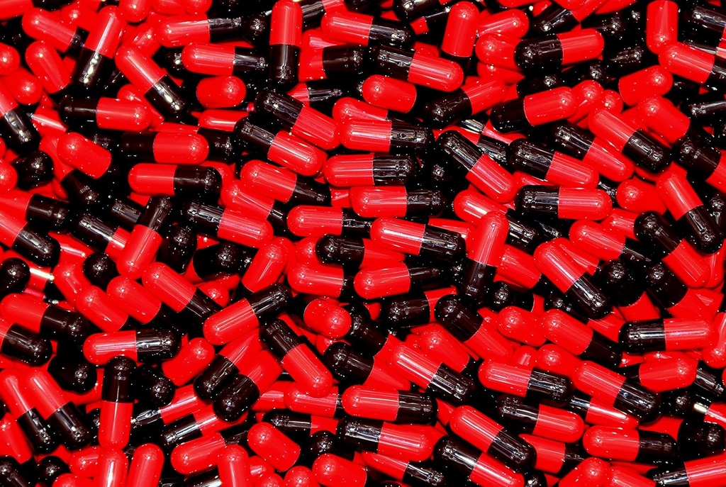 XPRS Nutra Size 3 Empty Capsules - 5000 Conde Empty Gelatin Capsules - Pills DIY Capsule Filling - Pure Bovine Pill Gel Caps for Do-It-youself Supplements (Black/Red)