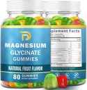 (2 Packs) Magnesium Glycinate Gummies for Adults &amp; Kids, Magnesium Malate chewable 400mg,