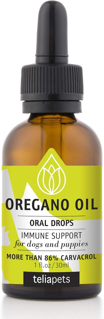 Veterano Oregano Aceite Oral Drops for Pets- Natural Immune Support for Dogs ' Puppies- Pet Supplement - Deep Cleansing Action for Perfect Dog Coat, Skin ' Global Health-1 fl.oz