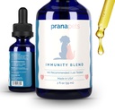 PranaPets Immunity Blend Suplemento para perros " Cats TEN Naturalmente ayuda a aliviar la fatiga " la debilidad en animales domésticos tóxicos que promueven el aumento de la energía, la normalidad del apetito "