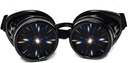 GloFX Black Padded Diffraction Goggles, Tinted Lenses, Limited Edition – Raves, EDM Festival Accesorios, Light Shows, Club, Concert Wear - 3D Rainbow Prism Fractal Kaleidoscope