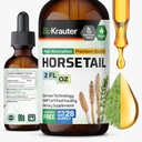 Tintura BIO KRAUTER - Herb de caballo para el soporte para el cabello - Ingredientes puros - Alcohol y azúcar gotas vegetarianas gratis 2 Fl.Oz.