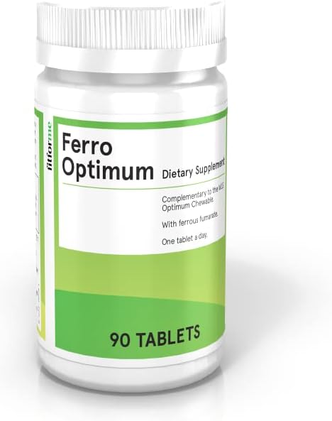 FitForMe Bariatric Multivitamins Suplemento de hierro después de la manga gástrica - Una tabla de Ferro Optimum Día - 90 días de suministro de hierro ferroso (Booster de hierro para óptimo Chewable)