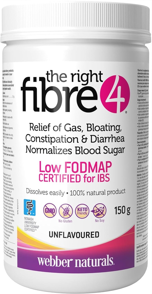 Webber Naturals Fibre 4 Unflavoured, 150 g Powder