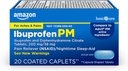 Cuidado básico Ibuprofeno PM, Ibuprofeno 200 mg y Diphenhydramine Citrate 38 mg Tabletas, Dolor Relieve y Noche de dormir, 20 Condes