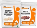 BulkSupplements Extracto de Mushroom de león orgánico + Reishi Mushroom Extract Bundle