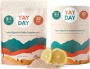 Digestive Enzymes Prebiotic Fiber Supplement Powder Bundle - Daily Gut Health + Magnesium Powder for Deep Sleep, Regularity, Bloating &amp; Constipation Relief - Citrus (37 Servings)