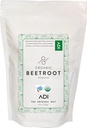 ADI USDA Certified Organic Beetroot Powder - 8oz, Nitric Oxide Booster, Raw Beetroot for Baking ' Juice, Natural Red Food Coloring, Resealable Pouch