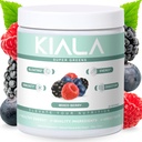 Kiala Nutrición Super Verdes, Ecológico Verdes Polvo con Spirulina & Clorella para la Digestión, Gut Health, Inmunity, Energy, Gluten Free, Vegan, Sugar Free, Berry mixed, Spectra Blend, 30 Servings