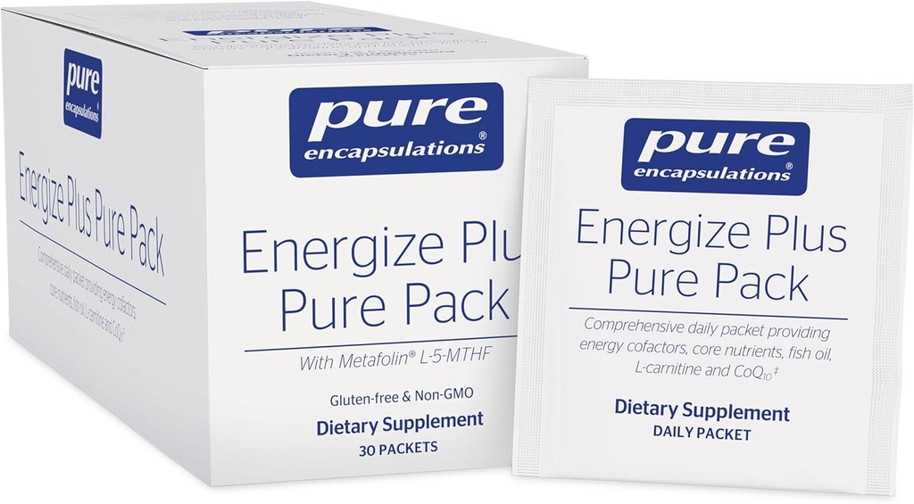 Pure Encapsulations Energize Plus Pure Pack   Suplemento para apoyar la producción de energía y el metabolismo nutrito* TEN 30 Packets