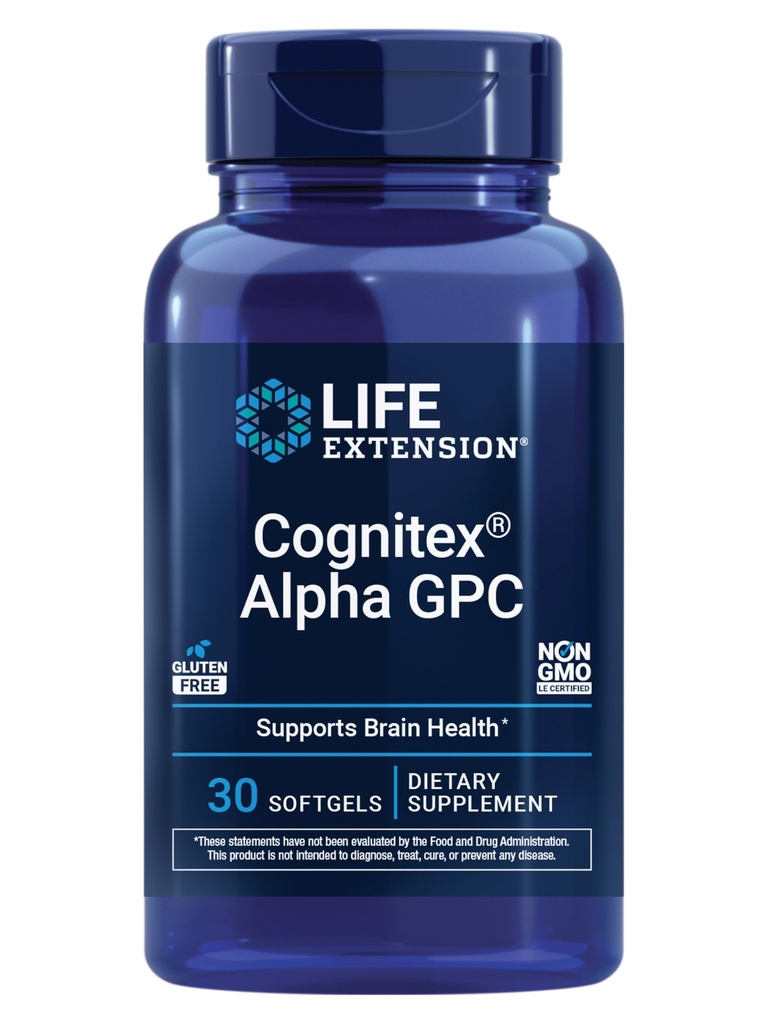 Life Extension Cognitex Basics, 30 Softgels - Multi-Nutrient Formula for Brain Health Support, Targeted Nutrition for Memory, Focus, Atención &amp; Rendimiento Cognitivo Global - Non-GMO, Gluten-Free