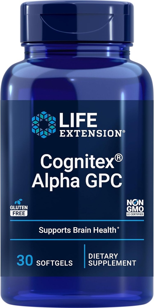 Life Extension Cognitex Basics, 30 Softgels - Multi-Nutrient Formula for Brain Health Support, Targeted Nutrition for Memory, Focus, Atención &amp; Rendimiento Cognitivo Global - Non-GMO, Gluten-Free