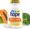 PQQ CoQ10 - PQQ 20mg Con CoQ10 100mg, suplemento PQQ con Coenzyme Q10 Suplemento Apoya la salud cerebral, 60 cápsulas vegetarianas - 1 cápsula por servicio